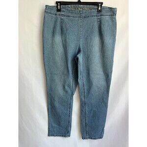 Avenue Y2K Denim Capri Cropped Jeans Plus Size 18 Retro 90s Grunge Medium Wash